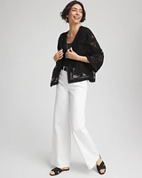 Cutwork Crochet-Lace Short Kimono