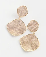 No Droop™ Gold Tone Pavé Drop Earrings