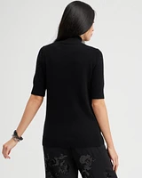 Cashmere Elbow Sleeve Pullover Sweater