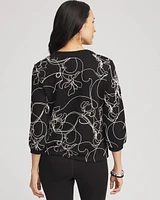Zenergy® Double-Knit Embroidered Top