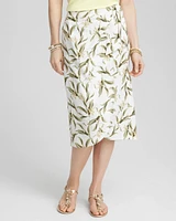 Linen Midi Wrap Skirt