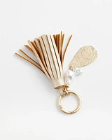 Faux Leather Tassel Bag Charm