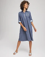 Hemp-Denim Short Dress