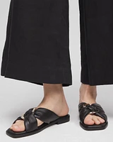 Black Leather Sandals