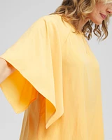 Satin Keyhole Neck Blouse