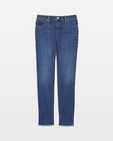 Girlfriend Fray Hem Ankle Jeans