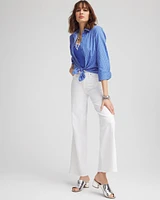No Iron™ Dot Stripe Stretch Shirt