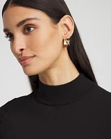 Elbow Sleeve Mock Neck Sweater