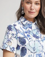 Butterfly Voile Short Sleeve Shirt