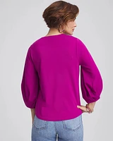 Cotton Tuck Sleeve Tee
