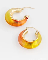 No Droop® Ombré Sunset Hoop Earrings