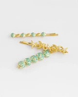 Goldtone Ocean Motif Hair Pins