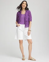 Palm-Frond Crochet-Lace Shacket