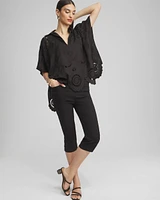Brigitte™ Rivet Pull-On Capri Pants