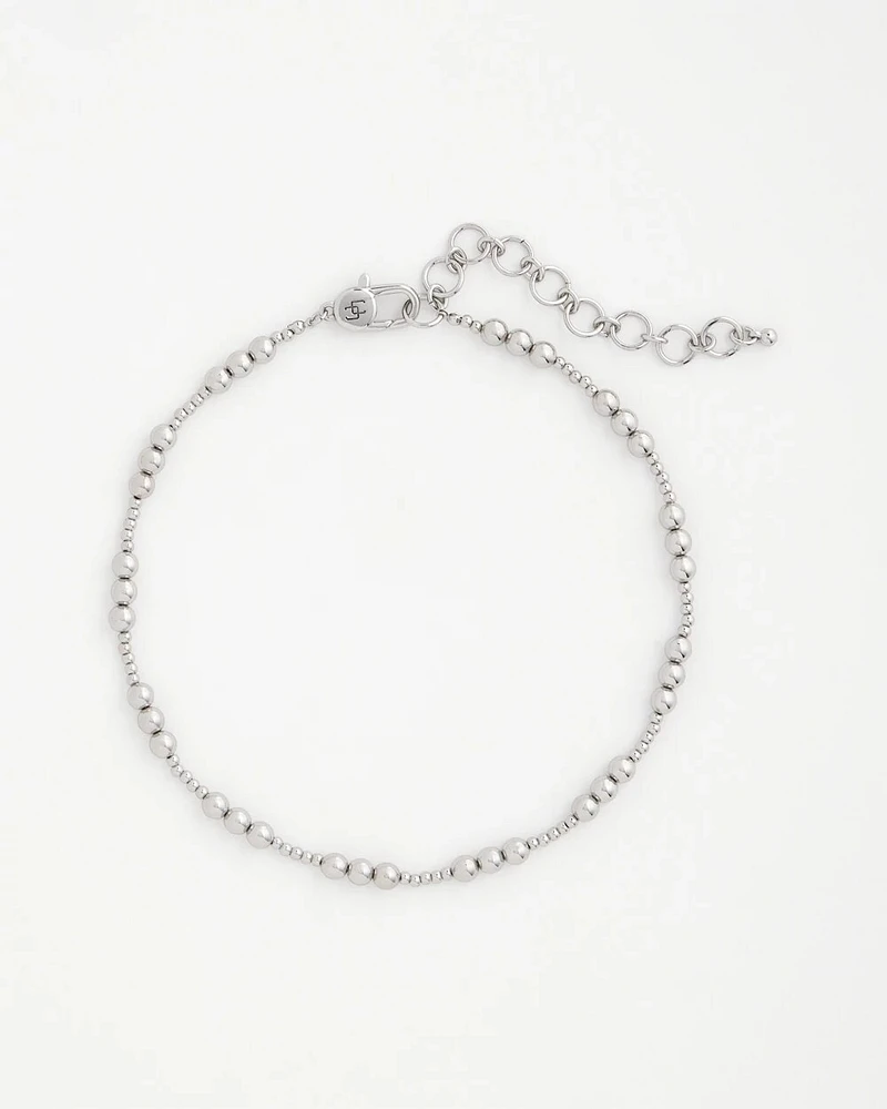 Silvertone Beaded Necklace