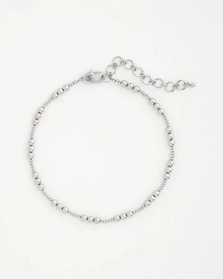 Silvertone Beaded Necklace