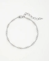 Silvertone Beaded Necklace