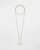 Gold Lariat Necklace