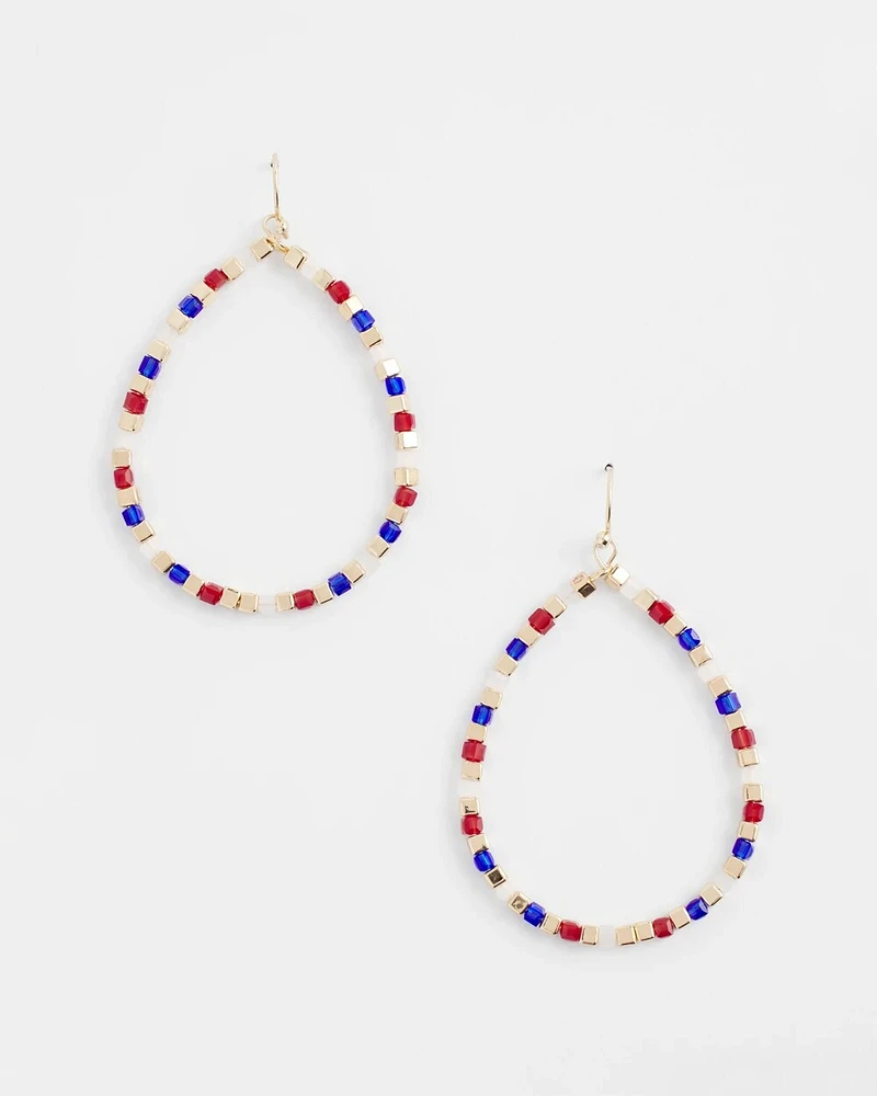 No Droop® Red White & Blue Earrings