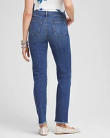 Girlfriend Fray Hem Ankle Jeans