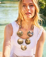 Chico's Originals Genuine Black Lip Shell Necklace
