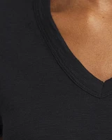 Cap Sleeve V-neck Tee