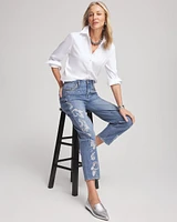 Petite Embellished Tapered Jeans