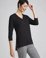 Henley Side Slit Tunic