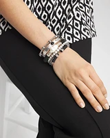 Black Bead Stretch Bracelet