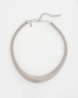 Silver Coil Statement Necklace