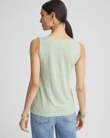 Linen Lace-Applique Tank