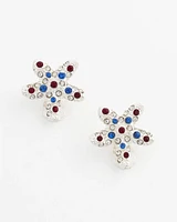 Red White & Blue Starfish Clip-On Earrings