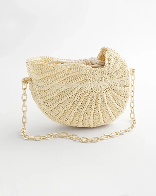 Raffia Crochet Conch Shell Bag