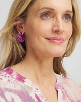 No Droop® Purple Sequin Huggie Earrings