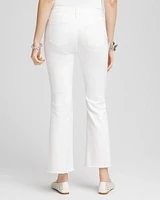 Petite No Stain Girlfriend Fray Hem Kick Flare Jeans