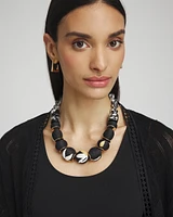 Embroidered Raffia Necklace