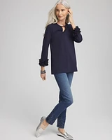Ponte 3D Applique Floral Tunic