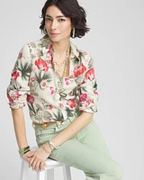 No Iron™ Garden Floral Linen Shirt