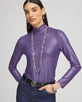 Touch of Cool™ Foil Mock Neck Layering Tee