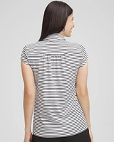 Zenergy® UPF Stripe Cap Sleeve Polo