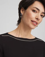 Caviar Bead Bateau Neck Sweater