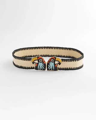 Tropical Parrot Stretch Belt