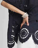 Eyelet Poncho