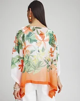 Floral Ombre Poncho