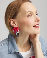 No Droop® Seed Bead Firework Earrings