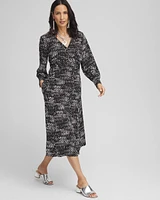 Long Sleeve Surplice Midi Dress