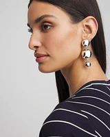 Silver Drop Clip-On Earrings