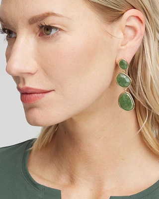 Genuine Jade Drop Earrings