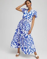 Petite Flutter Sleeved Maxi Dress