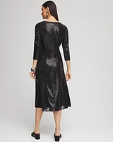 Surplice Sequin Midi Dress